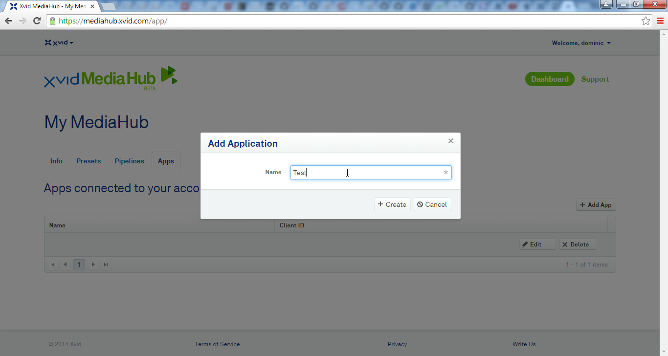 MediaHub API Documentation > Easy step-by-step Walkthrough > CreateAnApp.png