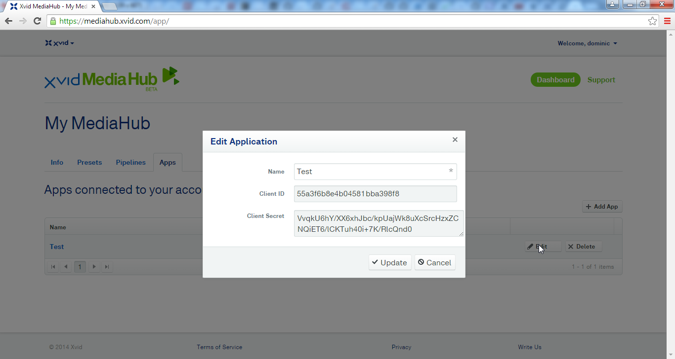 MediaHub API Documentation > Easy step-by-step Walkthrough > GetAppCredentials.png