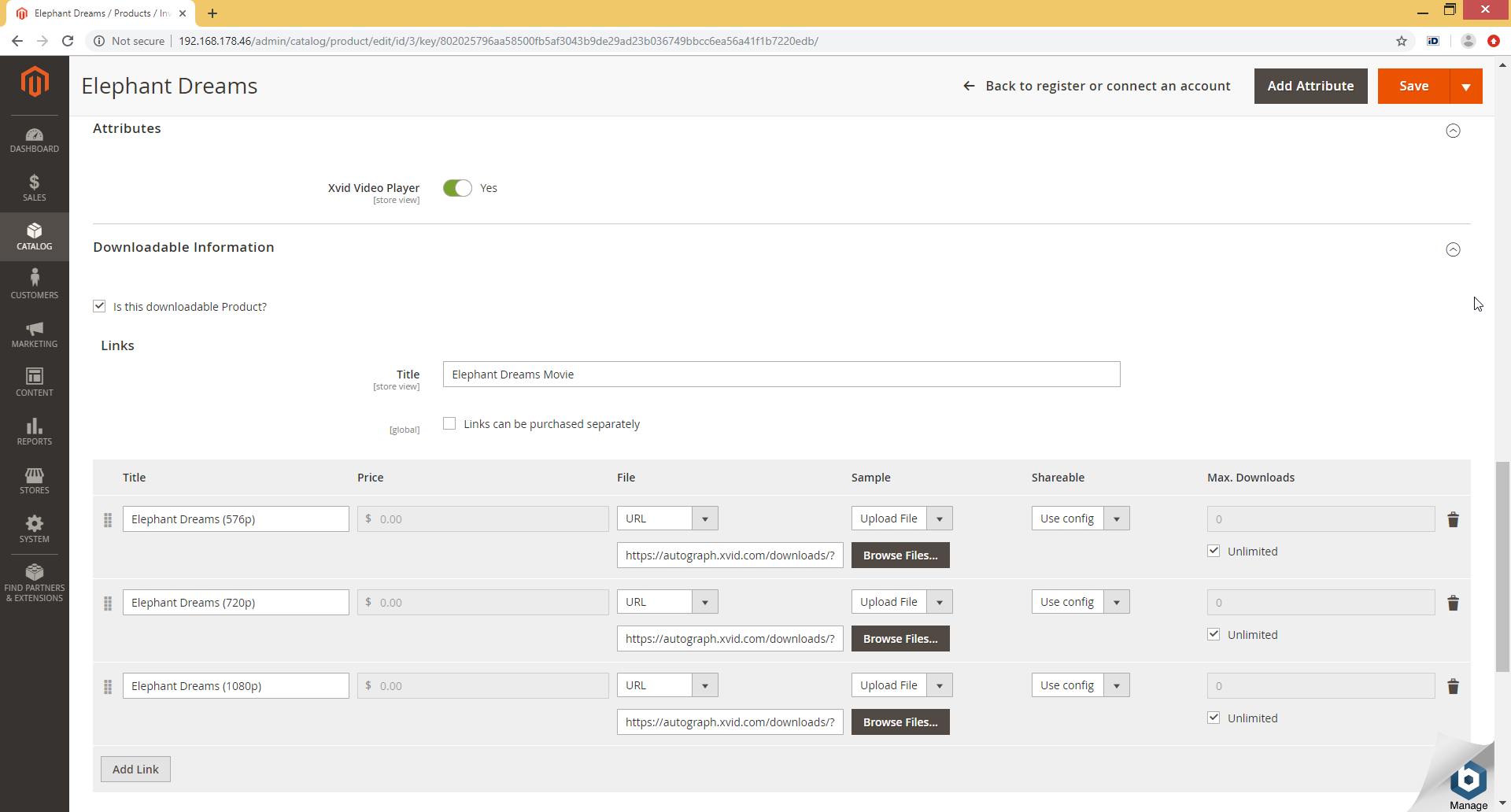 MediaHub API Documentation > Using Xvid AutoGraph in a Magento shop > Magento_Player_attribute.png